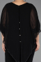 Black Chiffon Plus Size Cocktail Dress ABT139