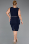 Midi Navy Blue Plus Size Cocktail Dress ABK2676
