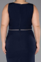 Midi Navy Blue Plus Size Cocktail Dress ABK2676