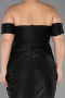 Midi Black Chiffon Plus Size Cocktail Dress ABK2701
