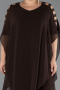 Brown Chiffon Formal Plus Size Dress ABT080