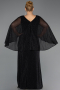 Long Black Stony Plus Size Evening Dress ABU6653