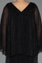 Long Black Stony Plus Size Evening Dress ABU6653