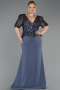 Long Anthracite Oversized Evening Dress ABU6618