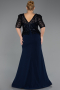 Long Navy Blue Oversized Evening Dress ABU6618