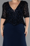 Long Navy Blue Oversized Evening Dress ABU6618