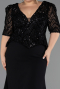 Long Black Oversized Evening Dress ABU6618