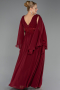 Long Burgundy Chiffon Plus Size Evening Dress ABU4638