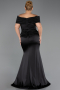 Black Long Satin Oversized Evening Dress ABU5878