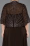 Long Brown Chiffon Formal Plus Size Dress ABU6529