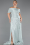 Long Mint Chiffon Plus Size Evening Gown ABU6604