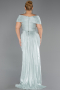 Long Mint Chiffon Plus Size Evening Gown ABU6604