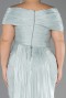 Long Mint Chiffon Plus Size Evening Gown ABU6604