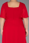 Long Red Chiffon Plus Size Evening Dress ABU6663