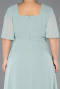 Long Mint Chiffon Plus Size Evening Dress ABU6663