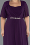 Long Purple Chiffon Plus Size Evening Dress ABU6663
