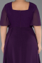 Long Purple Chiffon Plus Size Evening Dress ABU6663