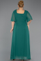 Long Emerald Green Chiffon Plus Size Evening Dress ABU6663