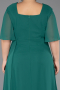 Long Emerald Green Chiffon Plus Size Evening Dress ABU6663