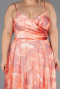 Long Orange Plus Size Prom Dress ABU6558