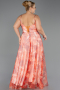 Long Orange Plus Size Prom Dress ABU6558