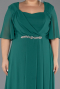Long Emerald Green Chiffon Plus Size Evening Dress ABU6663