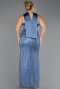 Long Indigo Beaded Plus Size Evening Dress ABU6258