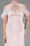 Long Powder Color Chiffon Evening Dress ABU6640