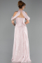Long Powder Color Chiffon Evening Dress ABU6640