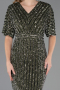 Midi Olive Drab Plus Size Cocktail Dress ABK2704