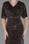 Midi Brown Plus Size Cocktail Dress ABK2704