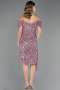 Midi Powder Color Plus Size Cocktail Dress ABK2534