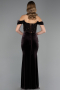 Long Brown Velvet Evening Dress ABU6664
