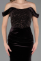 Long Brown Velvet Evening Dress ABU6664