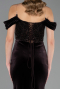 Long Brown Velvet Evening Dress ABU6664