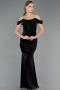 Long Black Velvet Evening Dress ABU6664