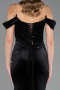 Long Black Velvet Evening Dress ABU6664