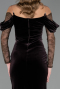 Long Brown Velvet Evening Dress ABU6668