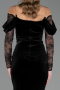 Long Black Velvet Evening Dress ABU6668
