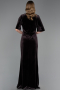 Long Brown Velvet Velvet Oversized Evening Dress ABU6669