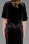 Long Brown Velvet Velvet Oversized Evening Dress ABU6669