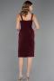 Midi Burgundy Party Dress ABK2688