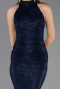 Long Navy Blue Dantelle Evening Dress ABU6084