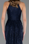 Long Navy Blue Dantelle Evening Dress ABU6084
