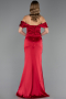 Long Burgundy Satin Mermaid Prom Dress ABU6090