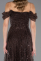 Long Brown Beaded Evening Dress ABU6659