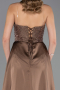 Long Brown Beaded Evening Dress ABU6673