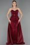 Long Burgundy Beaded Evening Dress ABU6673