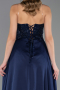 Long Navy Blue Beaded Evening Dress ABU6673