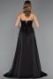 Long Black Beaded Evening Dress ABU6673